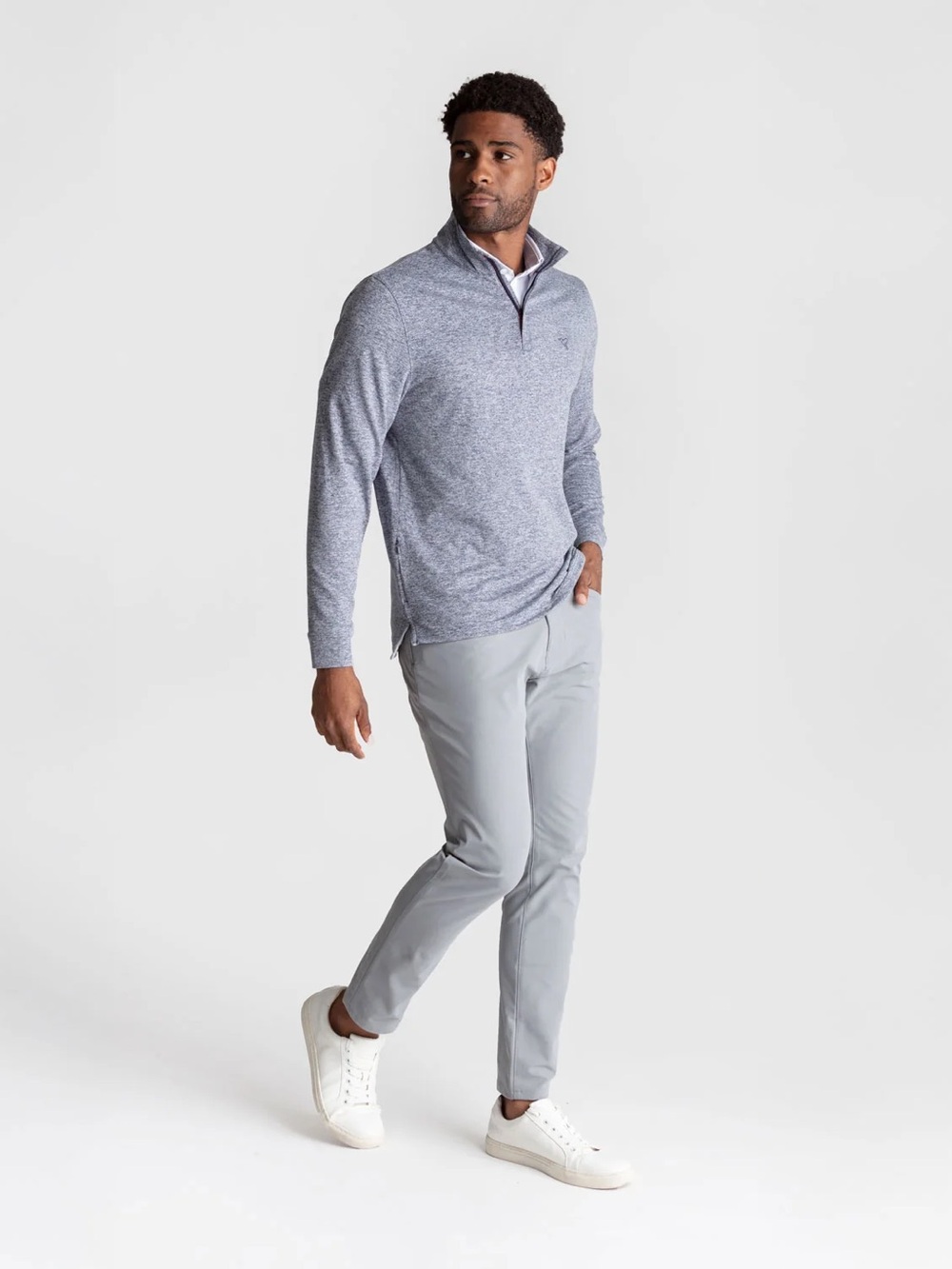 Birddogs Heather Navy Marled Quarter-Zip - Picture 6 of 16